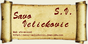 Savo Veličković vizit kartica